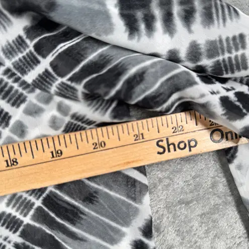 Susan Graver Blouse 8 Beaded Tunic Black White Print Shimmer Chic Embellished