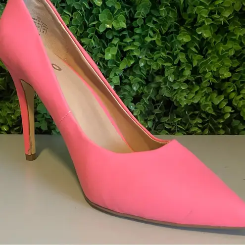 mix no. 6 Lill Fushia Leather Pointy Toe Dress Pumps Heels Shoes - Size 10