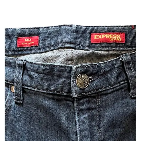 Cotton Express Express Jeans Women Dark Wash Mia Ultra Skinny Mid-Rise Modern Chic Size 8