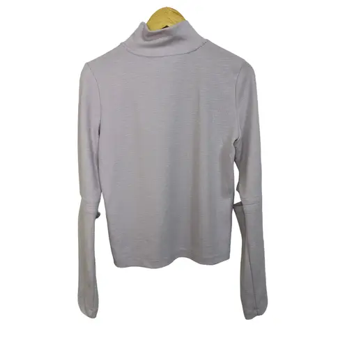 Line and Dot mock neck slit sleeve lavender sweater size Small #LT2581B Purple