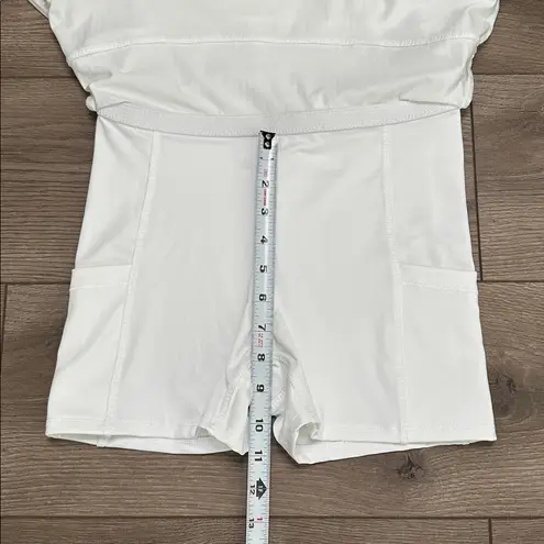 NWOT Lucky In Love 12" Shibori Lace Boho Layered Tennis Skirt Skort White XS.