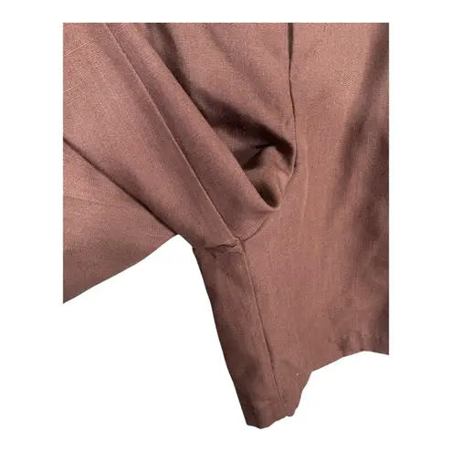 Vintage Briggs Pleated High Rise Shorts Brown Trousers Pockets Boho Women's 12