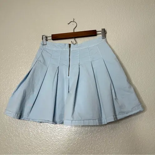 American Eagle  Women's Pleated Mini Skirt Baby Blue size 0 Summer Tennis