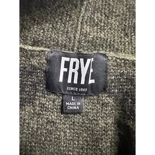 Frye  Women's The Cozy Cardigan, Green (Burnt Olive Combo), Size Large