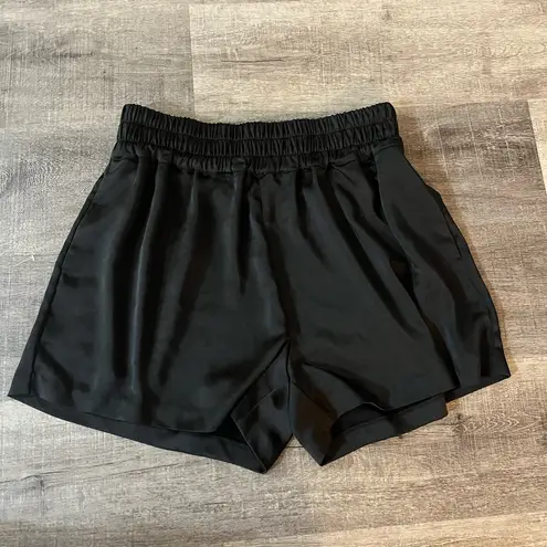 Generation Love Amy Satin Shorts in Black