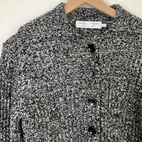 Proenza Schouler White Label Merino Wool Cardigan Button Down Womens XS Grey