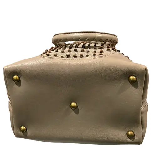 Bottega Veneta Tan Beaded Studded Tote Bag with COA EUC