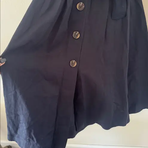 Reiss HEIDI VISCOSE-LINEN BELTED MIDI DRESS IN NAVY, Size 4 , $298