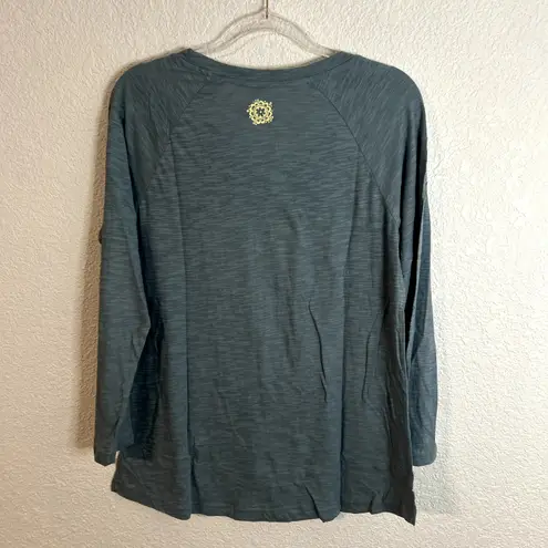 Natural Life  Take It Easy Graphic Long Sleeve Boho Tee Womens Size Large NWT