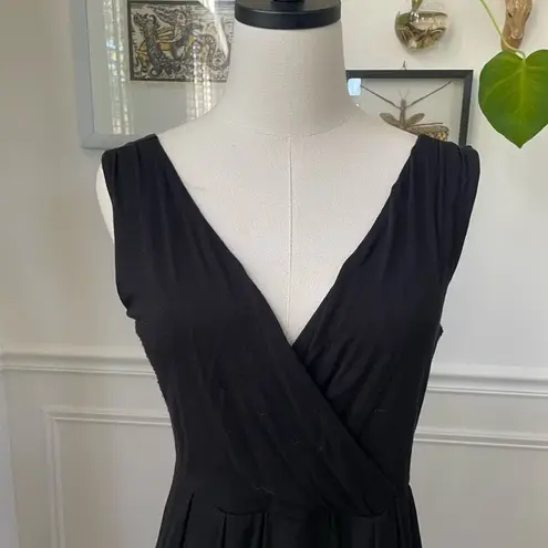 Garnet Hill Black Cross Top Sleeveless Dress Black S