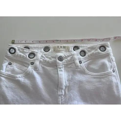 Free People We The  Jeans Womens 26 White Flare Raw Frayed Edge Size 26