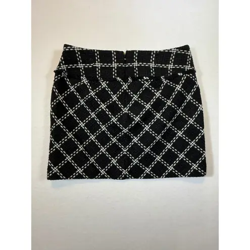 Forenza Black White Tweed Mini Skirt Women's Career Party