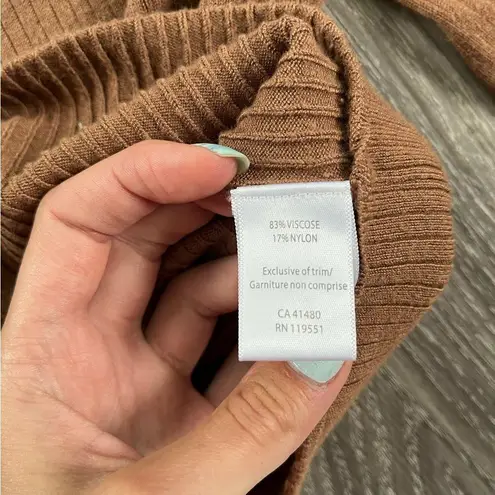 Gentle Fawn Brown Fitted Ribbed Sweater