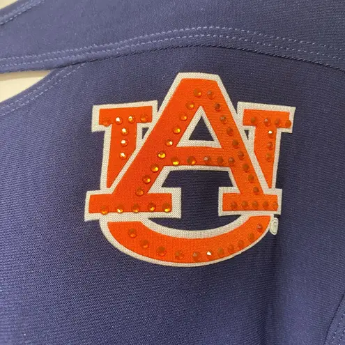 Auburn Tigers Womens Tunic Top Large NCAA Bedazzled War Eagle Blue Orange Aubie