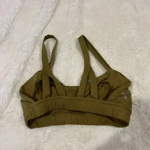 Free People  Olive Green End Game Racerback‎ Sports Bra Size XS
