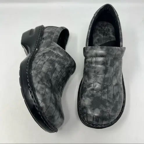 Born concept B.O.C.  Peggy Faux Vegan Leather Croc Embossed Comfort Clog