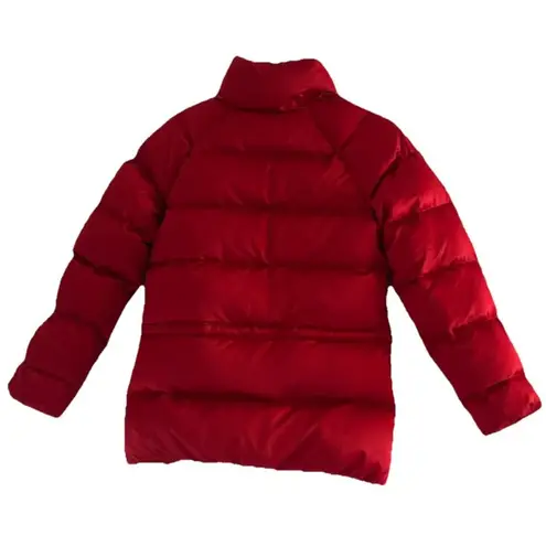 Polo Ralph Lauren Womens Jacket Red XXS Satin Down Puffer Lipstick Winter