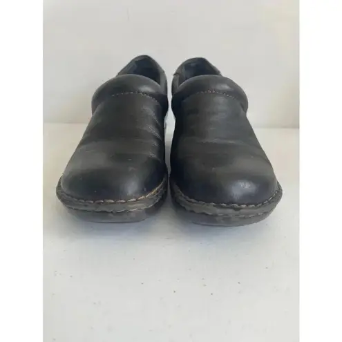 Women's BOC Black Leather Clogs Size 7 GUC! Black