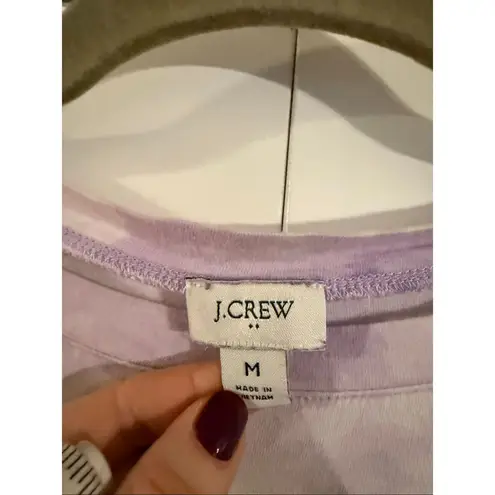 J.crew purple tie dye crewneck long sleeve top M Size M