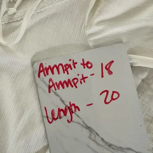 Goodnight Macaroon Women’s Small Lace Up White Longsleeve New NWT - Image 6