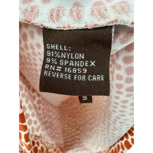 J. McLaughlin Orange Giraffe Print Side Gathered Catalina Cloth Tunic Top Medium