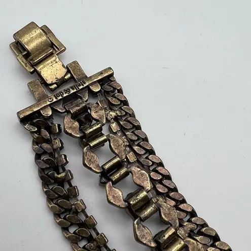 Stella & Dot Women's Triple Chain Rhinestones Bracelet emerald stunning cocktail