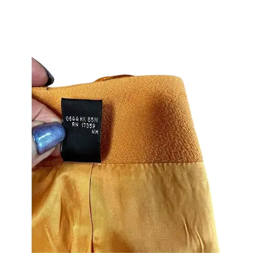 Linda Allard Ellen Tracy Lined Crepe Wool Straight Pencil Skirt 16 NWT MSRP $155 Orange