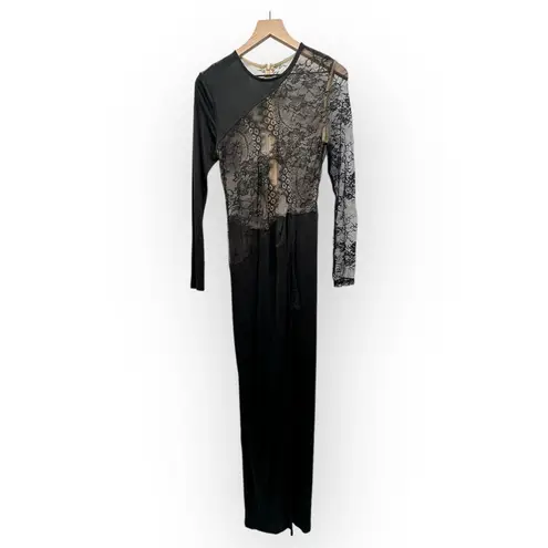 Michael Costello X REVOLVE Hillary Gown Sheer Maxi Lace Satin NWT