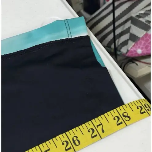 Under Armour  Leggings Womens Size XL Black Aqua Tie Dye Yoga Pants Compression