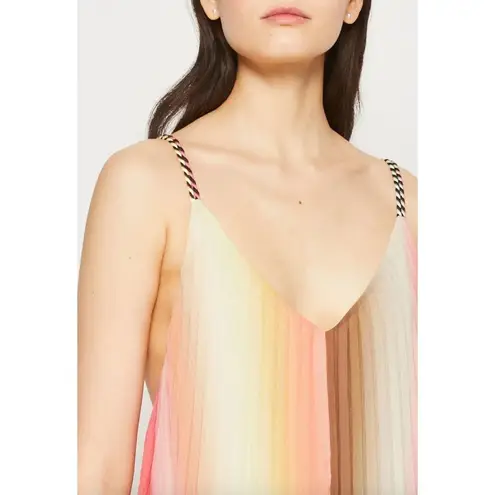 Scotch & Soda Pleated Braided Tassel Ombre Tank Maxi Dress Womens 40 US 8