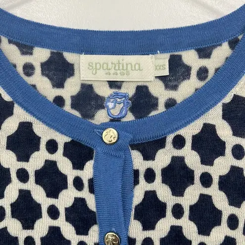 Spartina 449 New diamond and argyle wool cardigan sweater size XXS