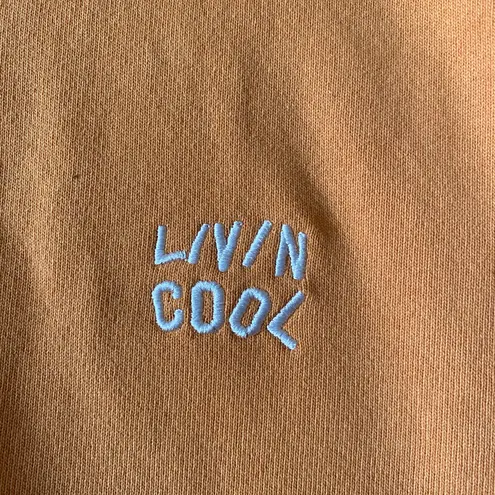 Livin Cool ESSENTIAL CROPPED SWEATSHIRT IN ORANGE JULIUS - MEDIUM