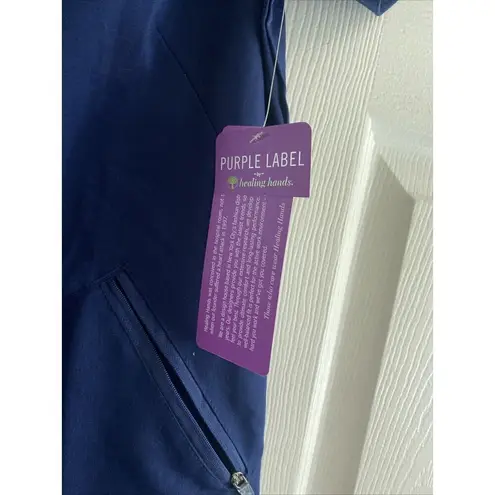 Purple Hands Women's Navy Scrub Top Purple Label Limited Edition Small NEW