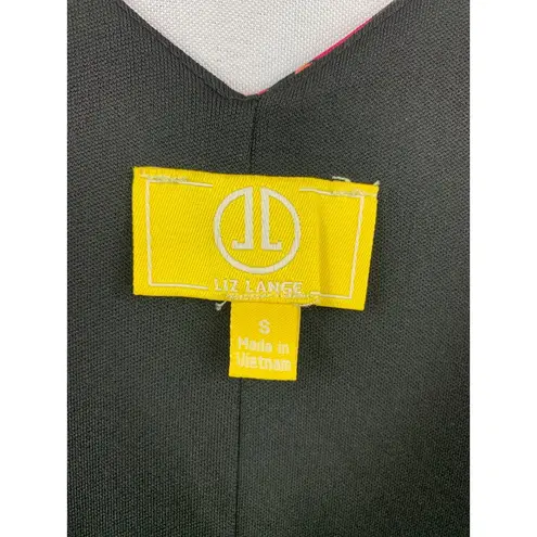 Liz Lange Womens Sleeveless V-Neck Maxi Dress S Black & Pink Paisley