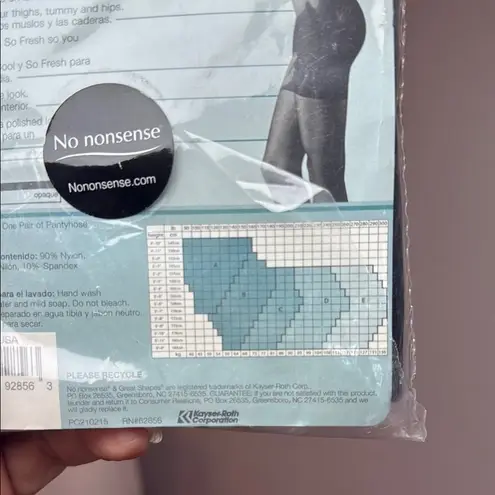 No Nonsense Midnight Black Shaper Tights