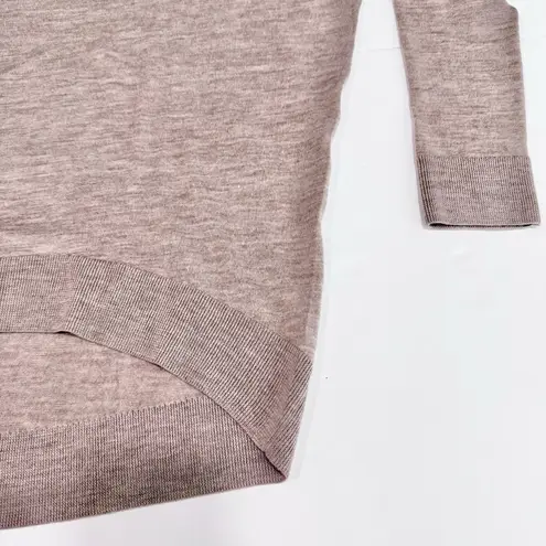 Allsaints Pink New Wave Elbow Slit Merino Wool Pullover Hi Low Sweater MEDIUM