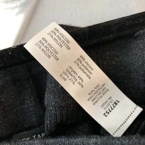 Black Tape Womens Sweater Pants Joggers Ribbed Drawstring Black 2X