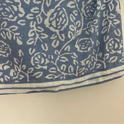 Gretchen Scott Designs Blue Floral V Neck Tunic Top Coverup