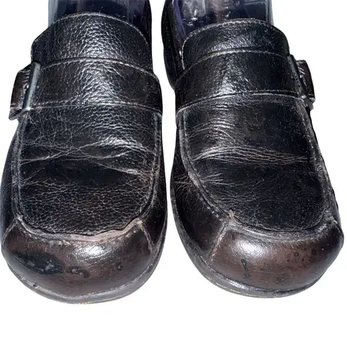 BOC Born Women's Brown Black Leather Loafers Size 8M Slip