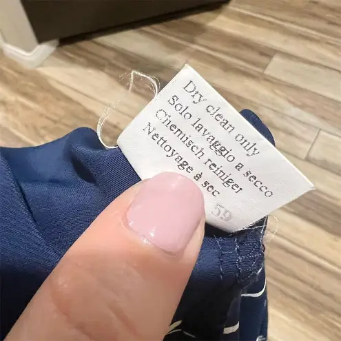 Equilibrio Italia Women's M Blue Floral Knee Length Shirt Dress Size L