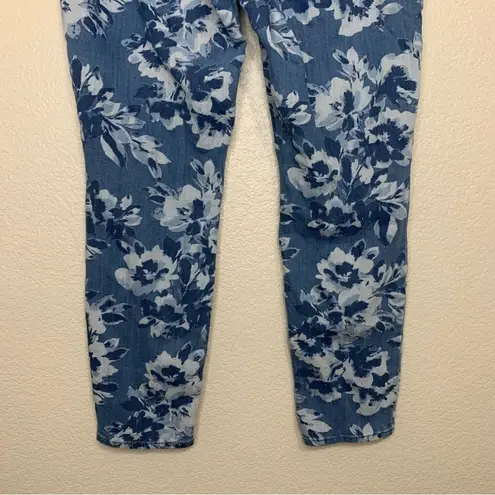 Isaac Mizrahi True Denim Floral Print Ankle Jeans