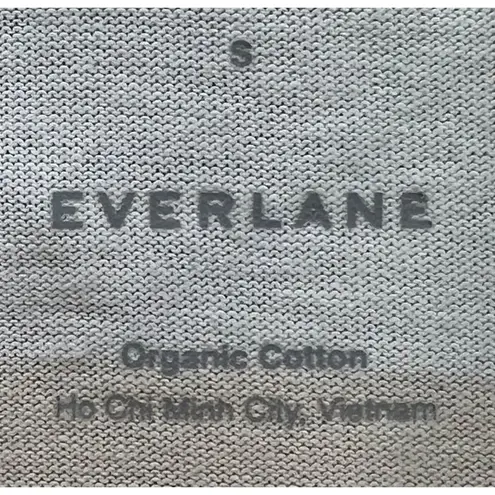 Everlane  Womens The Organic Cotton Polo Dress S Cream Tan Striped Short Sleeve