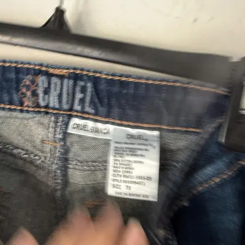 Cruel Girl Bianca Jeans Dark Wash Embellished Pockets Bootcut Western Women's 7R