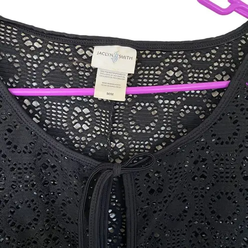 Jaclyn Smith  Black Lace Medium Swim Cover up