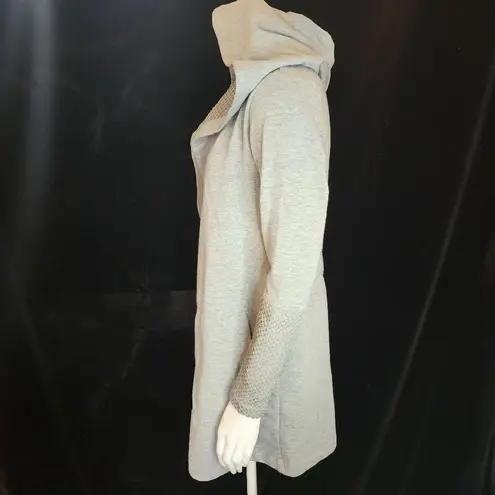 D & Co Active Gray Hooded Cardigan (XXS) Gray