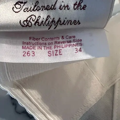 Vintage Lady Marlene Cream Lace Corset Bra Bustier 34 Strapless White