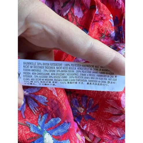 Endless Rose red floral One Shoulder Mini Dress Tiered Ruffle NEW summer