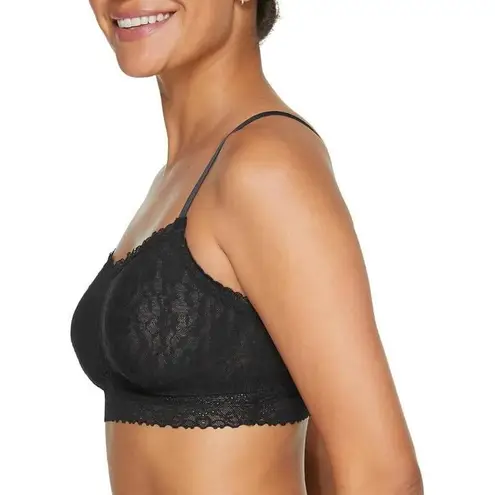 Thirdlove Everyday Lace Full Coverage Bralette Women's XL Black Wireless Dainty