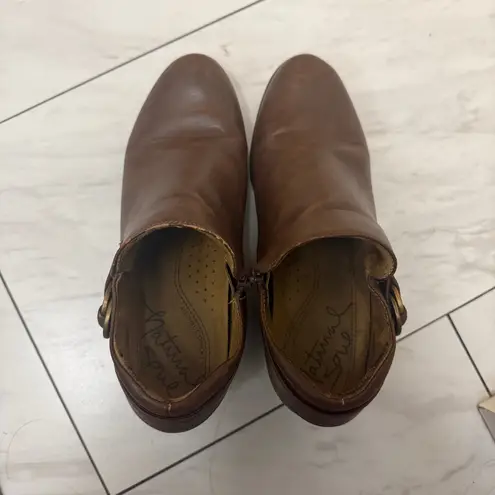 Natural Soul  Women's 9.5M Brown Faux Leather Candie Ankle Boots