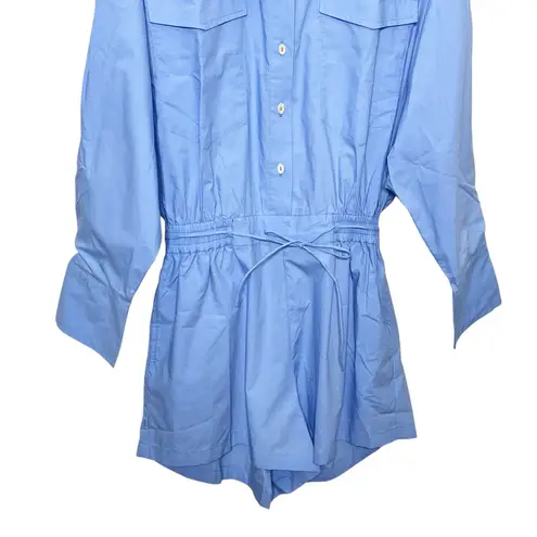 Faithfull the Brand NWT Isole Playsuit Women’s Small Mid Blue Cotton Resort Chic